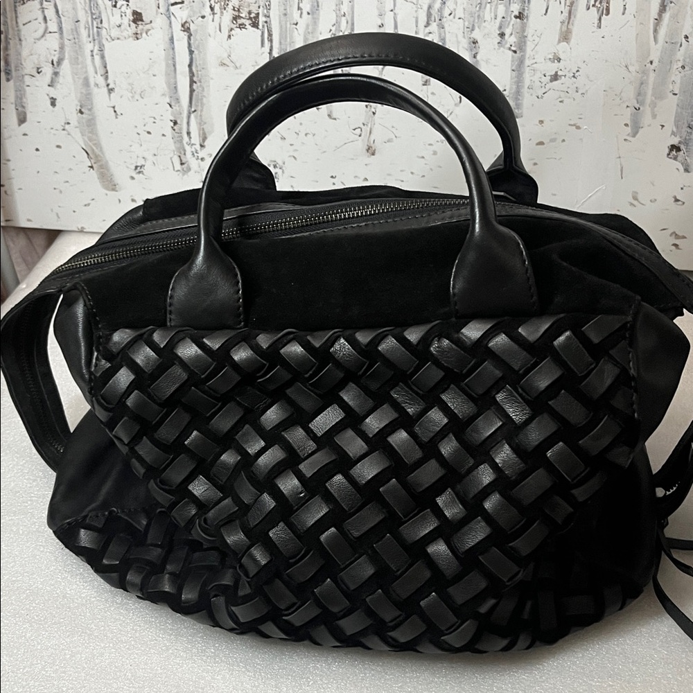 Liebeskind Black Woven Leather Satchel - Picture 4 of 12